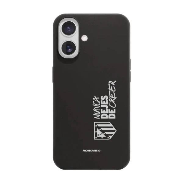 Phonecases3D iPhone 17 Atlético de Madrid kompostoituva suojakuori, musta