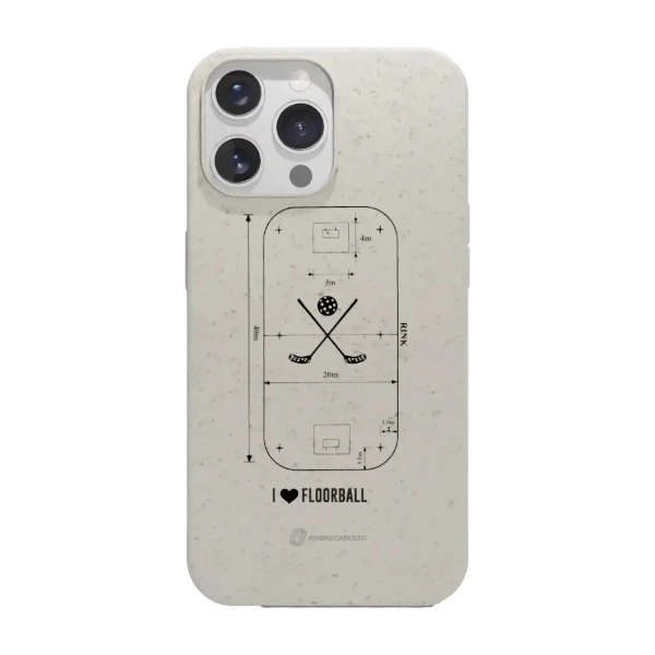 Phonecases3D iPhone 14 Pro Pixbo IBK kompostoituva suojakuori, valkoinen