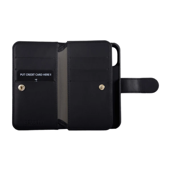 Ferrelli Wallet Flipcover iPhone 12 Mini, svart - Power.se