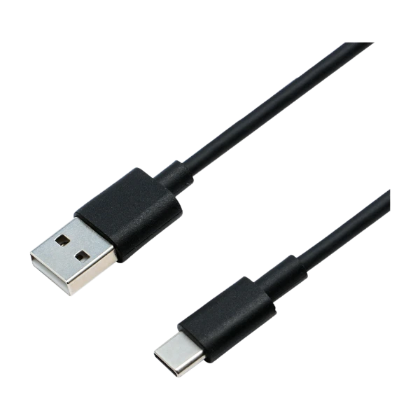 Eletra USB-A hane - USB-C hane 1M kabel, svart