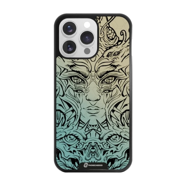 Phonecases3D iPhone 16 Pro Max Urban Pixel -3D suojakuori, musta
