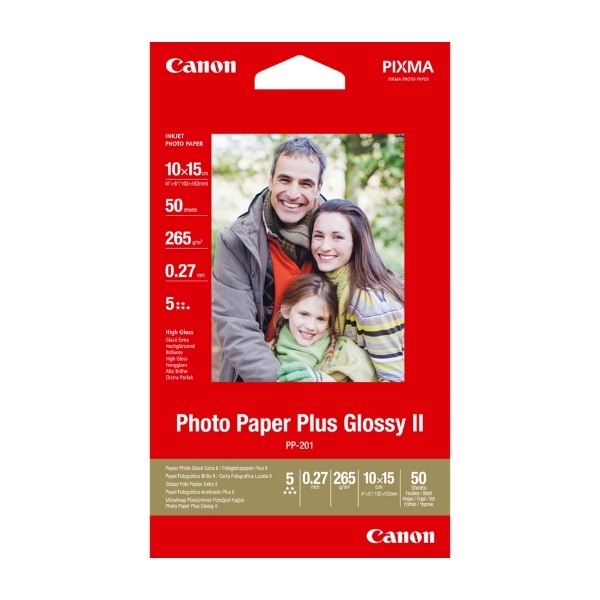 Canon Pp-201 Plus Glossy II Fotopapir 10X15 (50 ark)