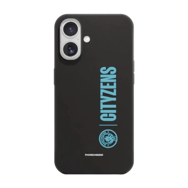 Phonecases3D iPhone 17 Man City kompostoituva suojakuori, musta