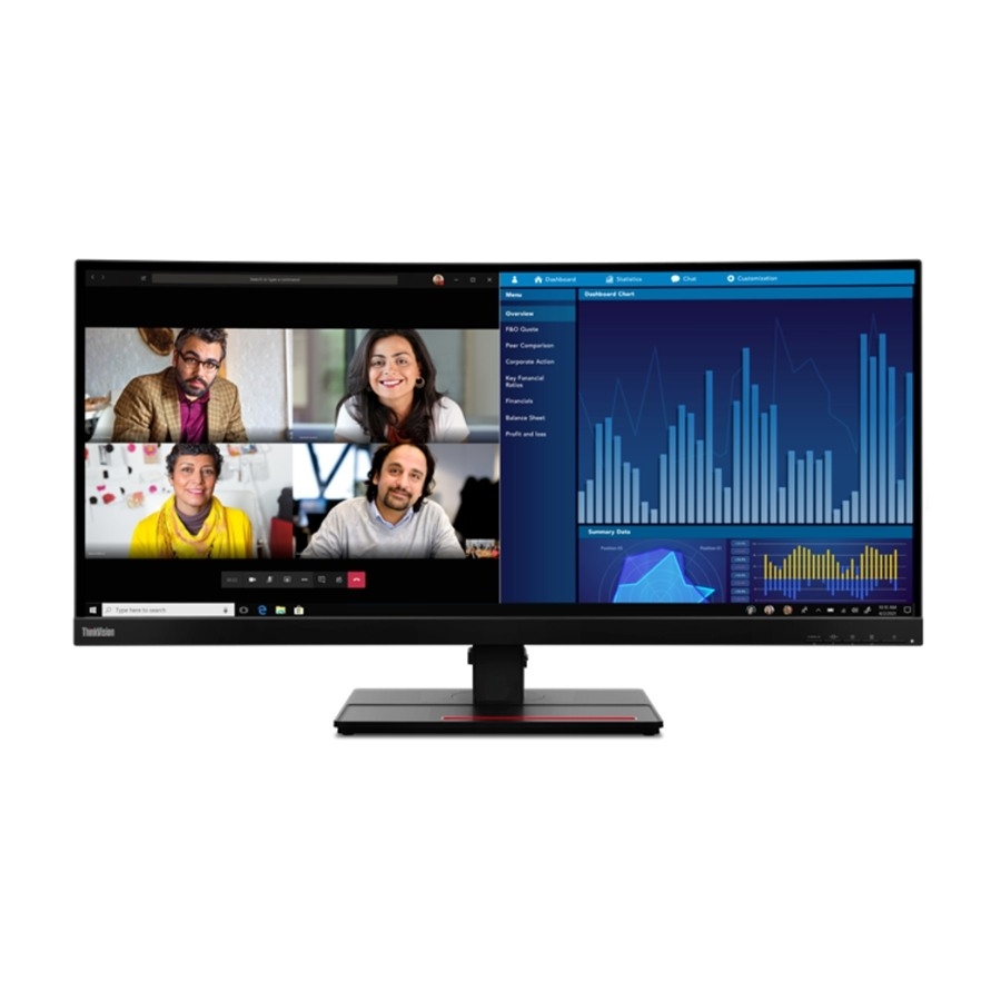 34" Lenovo ThinkVision P34w-20 - 3440x1440 - IPS - Curved - 4 ms - Skjerm