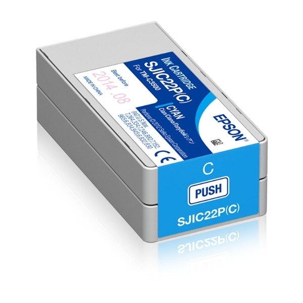 Epson SJIC22P(C): Ink Cartridge for Colorworks C3500 (cyan)