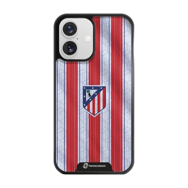 Phonecases3D iPhone 16 Atlético de Madrid -3D suojakuori, musta