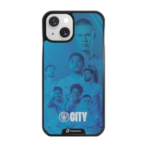 Phonecases3D iPhone 15 Man City -3D suojakuori, musta