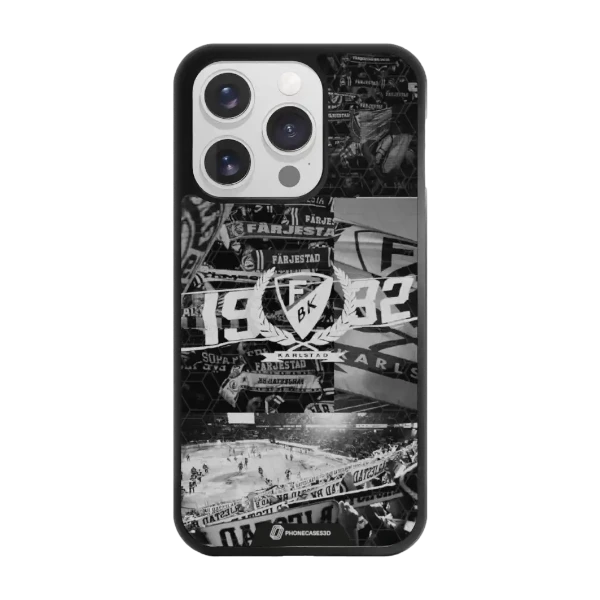 Phonecases3D iPhone 16 Pro Färjestad BK -3D suojakuori, musta