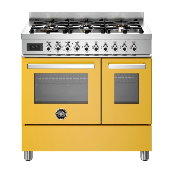 Bertazzoni Professional Series PRO96L2EGIT gaskomfur, giallo