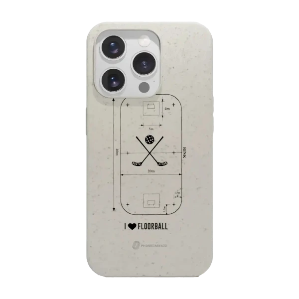 Phonecases3D iPhone 16 Pro Pixbo IBK kompostoituva suojakuori, valkoinen