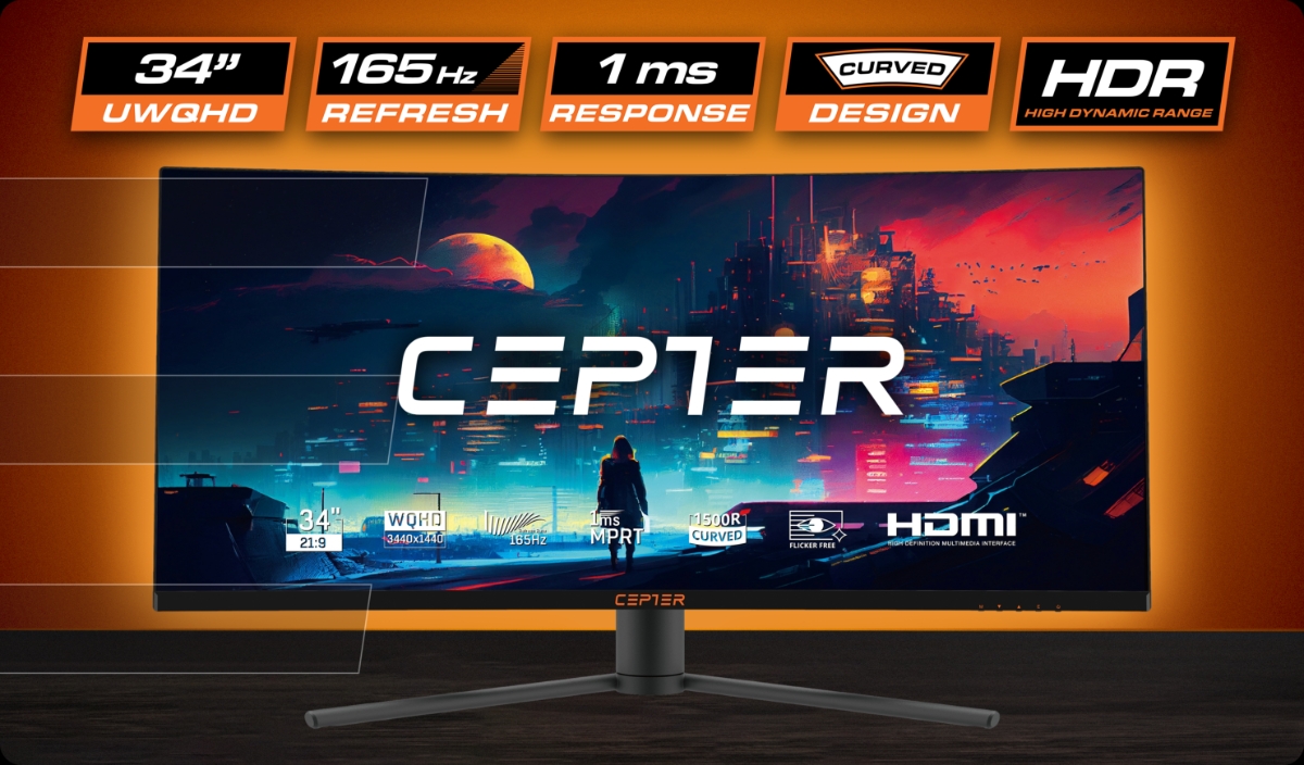 Cepter Atilius 34" monitor.