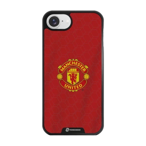 Phonecases3D iPhone 17e/16e Manchester United FC -3D suojakuori, musta