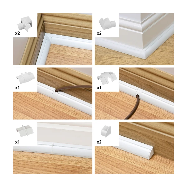 D-Line adaptersæt 22X22MM, hvid - POWER.dk