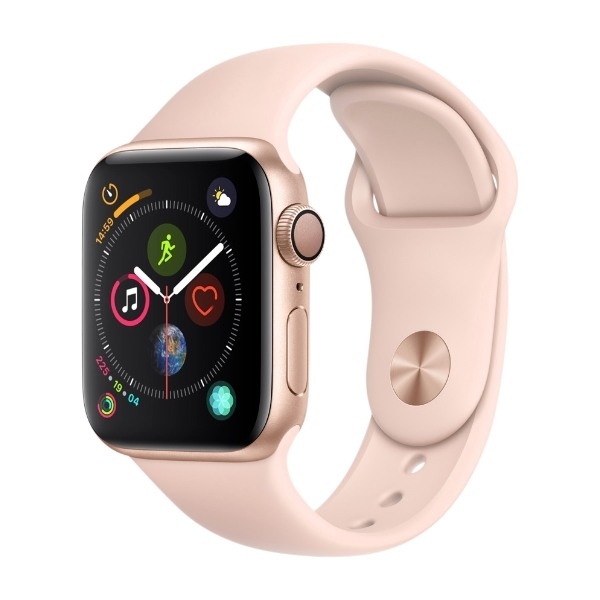 APPLE WATCH SERIES 4 40MM GOLD ALUMINIUM CASE WITH PINK SAND SPORT BAND - Power.dk