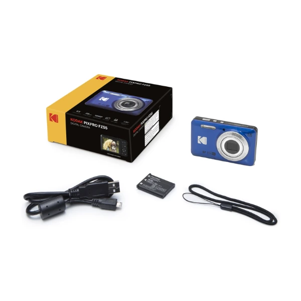 Kodak Pixpro FZ55 digitalkamera, 16 MP, blå - POWER.dk