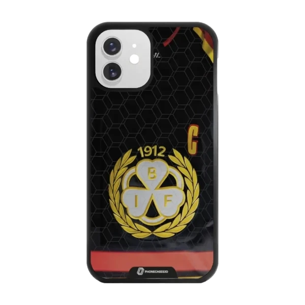 Phonecases3D iPhone 12 Brynäs IF -3D suojakuori, musta