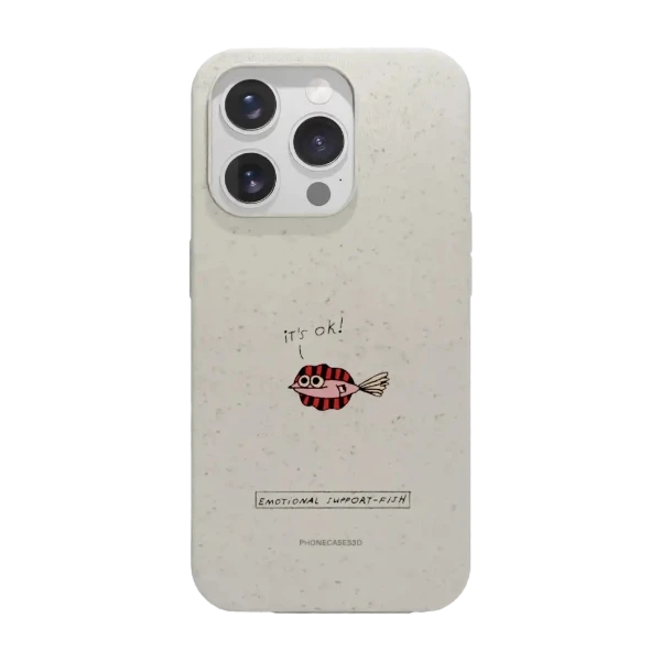Phonecases3D iPhone 15 Pro Maja Säfström kompostoituva suojakuori, valkoinen