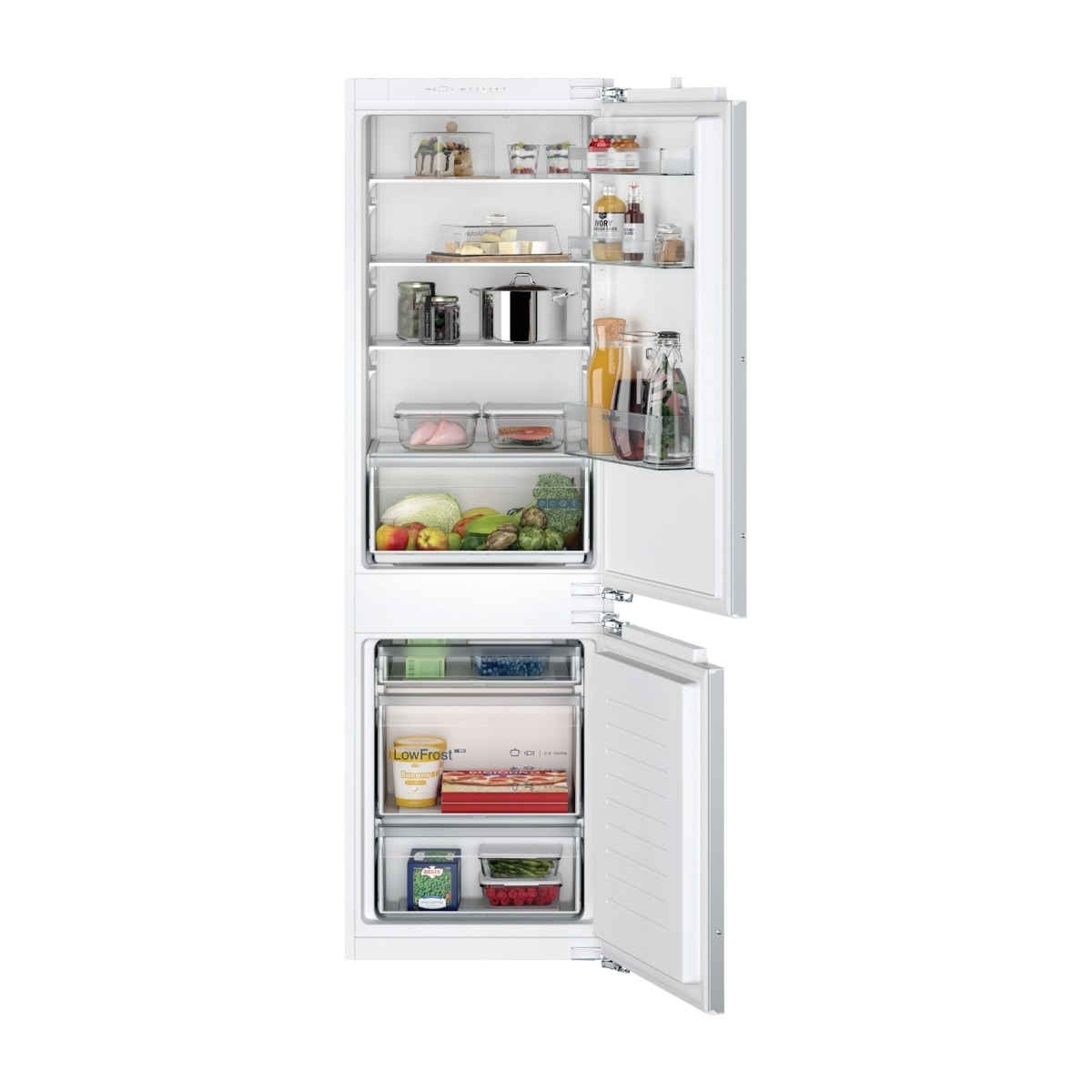 Siemens iQ100 KI86VNFE0 integrert kombiskap