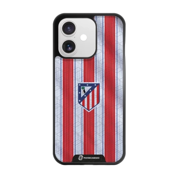 Phonecases3D iPhone 17 Atlético de Madrid -3D suojakuori, musta