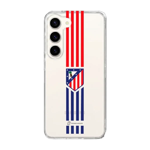 Phonecases3D Samsung Galaxy S26+ Atlético de Madrid Clear case -suojakuori, valkoinen