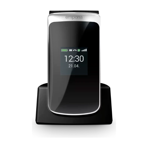 Emporia Touchsmart.2 4G-Clamshell telefon 8 GB sølv/svart