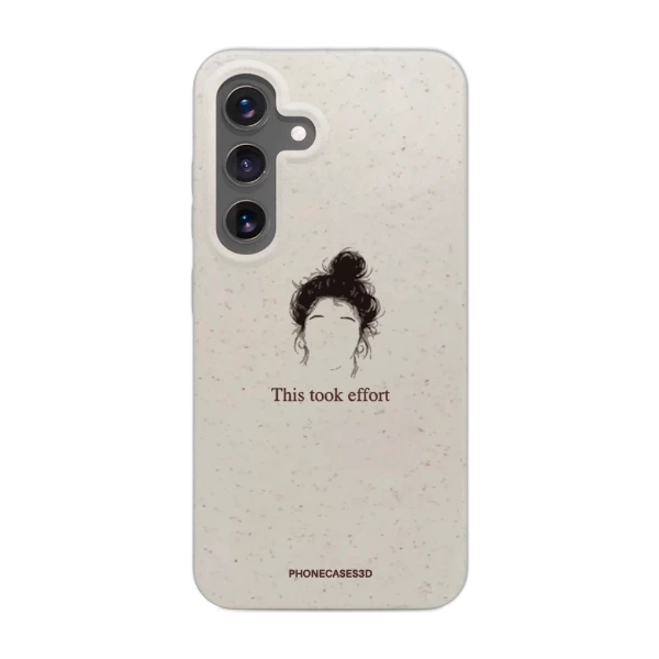 Phonecases3D Samsung Galaxy S25 Marit Bakkli kompostoituva suojakuori, valkoinen