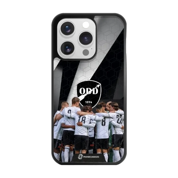 Phonecases3D iPhone 15 Pro Odds Ballklubb -3D suojakuori, musta