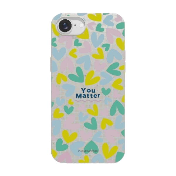 Phonecases3D iPhone 17e/16e Jess Rachel Sharp kompostoituva suojakuori, valkoinen