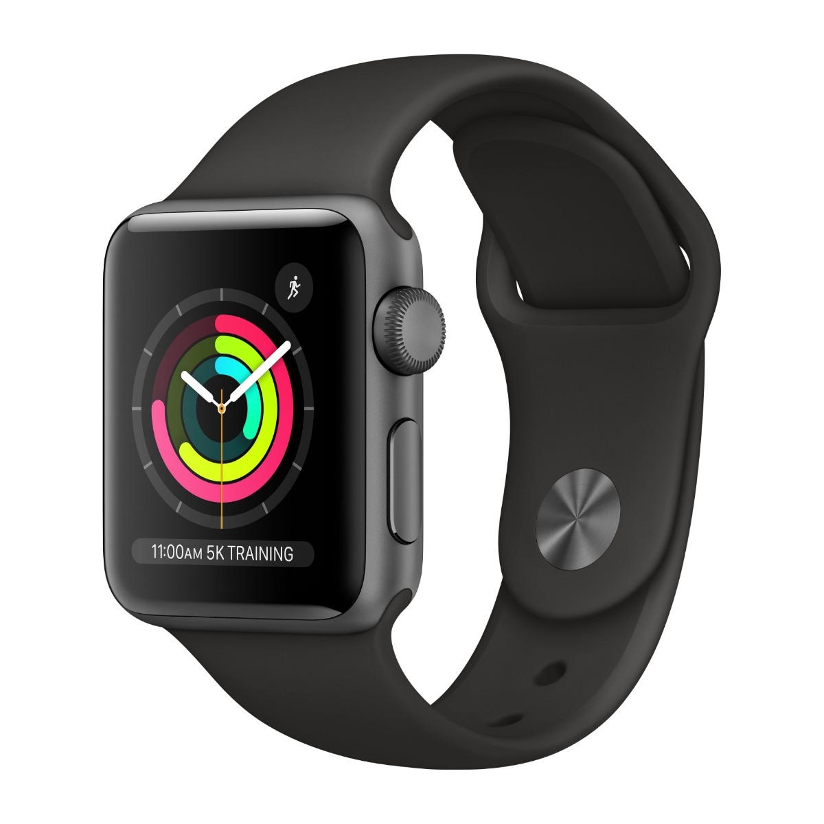 Apple Watch Series 3 38MM Space Gray/svart sport - Power.no