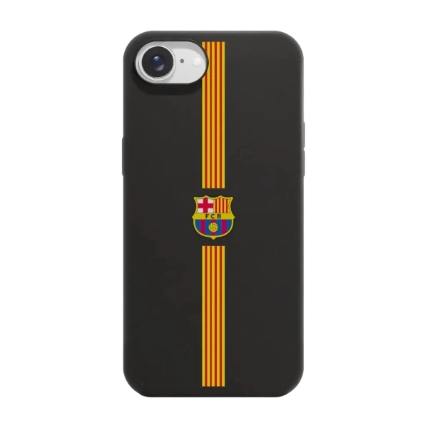 Phonecases3D iPhone 17e/16e FC Barcelona kompostoituva suojakuori, musta