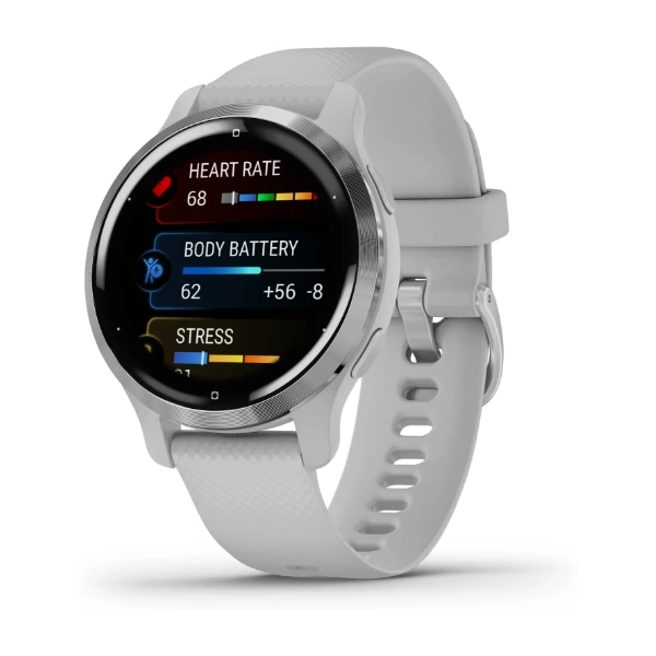 Garmin Venu 2S 40 mm smartklokke, sølv/grå - Power.no