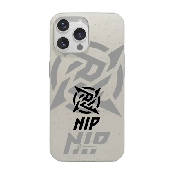 Phonecases3D iPhone 14 Pro Ninjas in Pyjamas kompostoituva suojakuori, valkoinen