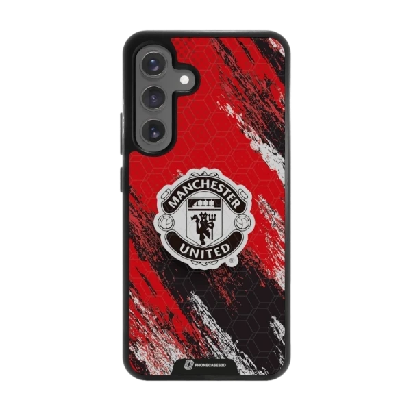 Phonecases3D Samsung Galaxy S25+ Manchester United FC -3D suojakuori, musta