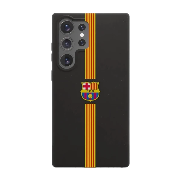 Phonecases3D Samsung Galaxy S25 Ultra FC Barcelona kompostoituva suojakuori, musta