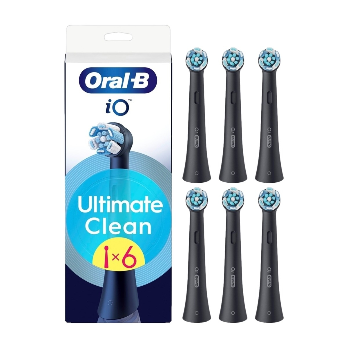 Oral-B iO Ultimate Clean Børstehoder 6 stk (sort)