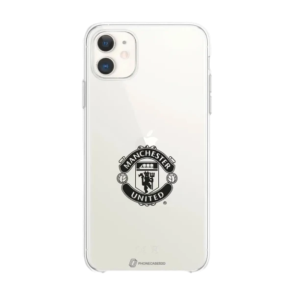 Phonecases3D iPhone 11 Manchester United FC Clear case -suojakuori, valkoinen