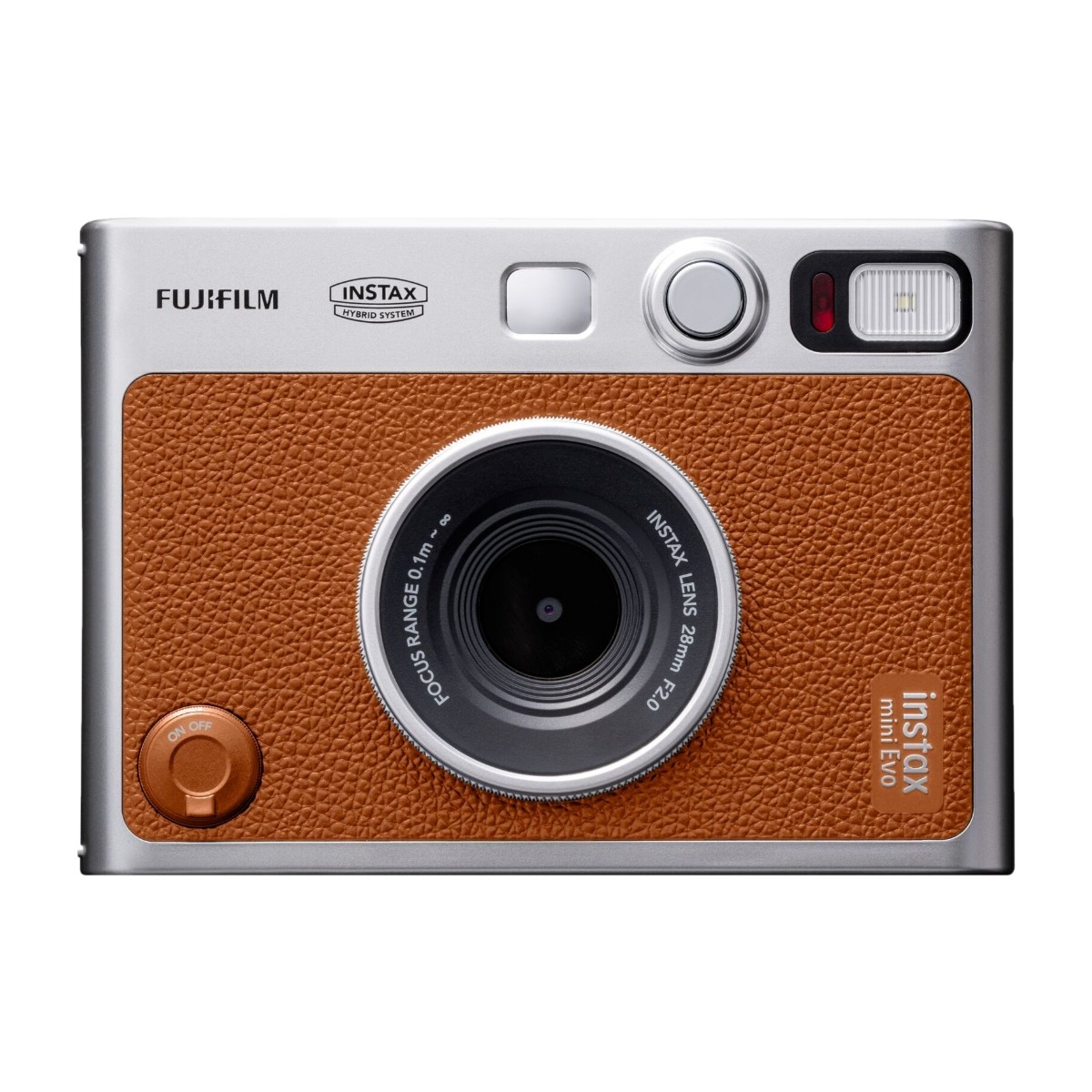 Fujifilm Instax Mini Evo Hybrid øyeblikkskamera, brun type-c