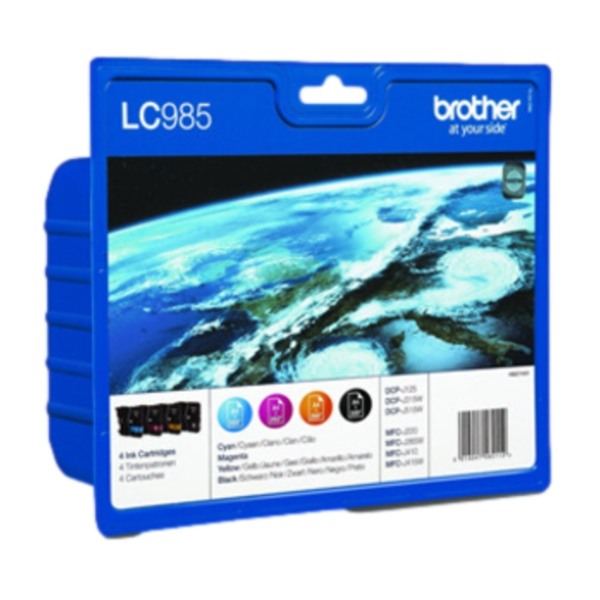 Brother LC985 (sort/cyan/magenta/gul)