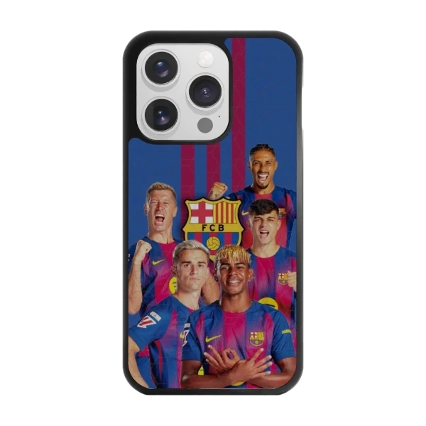 Phonecases3D iPhone 15 Pro FC Barcelona -3D suojakuori, musta