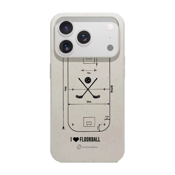 Phonecases3D iPhone 17 Pro Pixbo IBK kompostoituva suojakuori, valkoinen