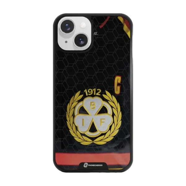 Phonecases3D iPhone 14 Brynäs IF -3D suojakuori, musta