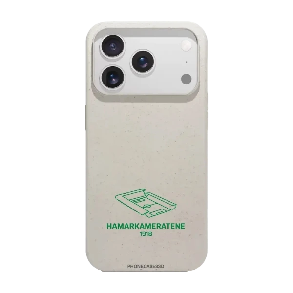 Phonecases3D iPhone 17 Pro Max HamKam kompostoituva suojakuori, valkoinen