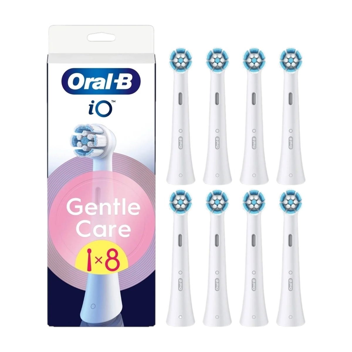 Oral-B iO Gentle Care børstehoder 8 stk, white