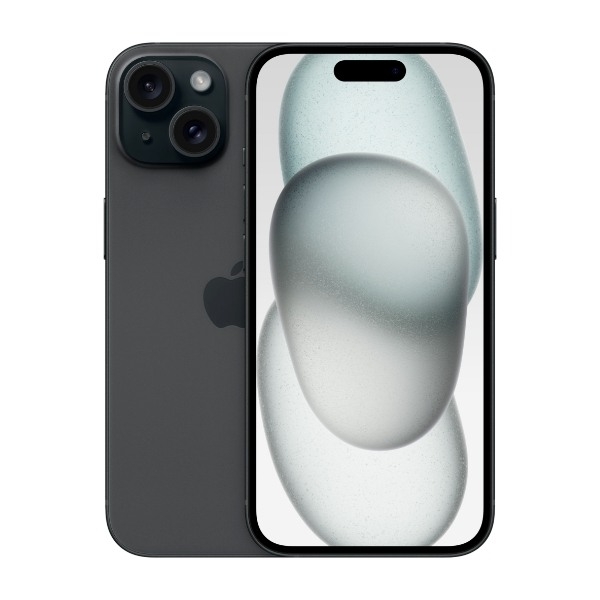 Apple iPhone 15 128 GB, svart (retur, har skjermbeskytter)