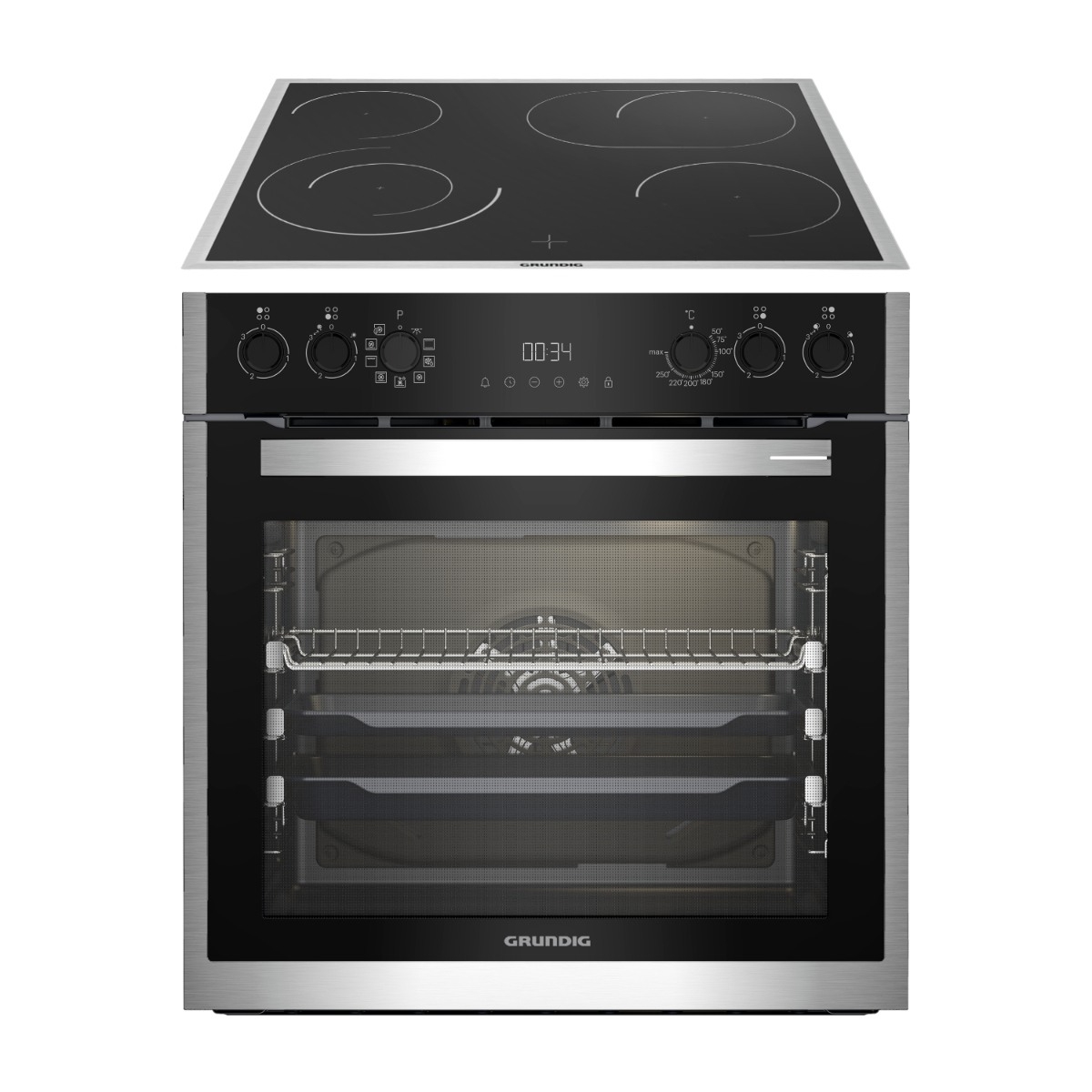 GRUNDIG GEHM19310B INTEGRERET OVN OG KERAMISK KOGEPLADE