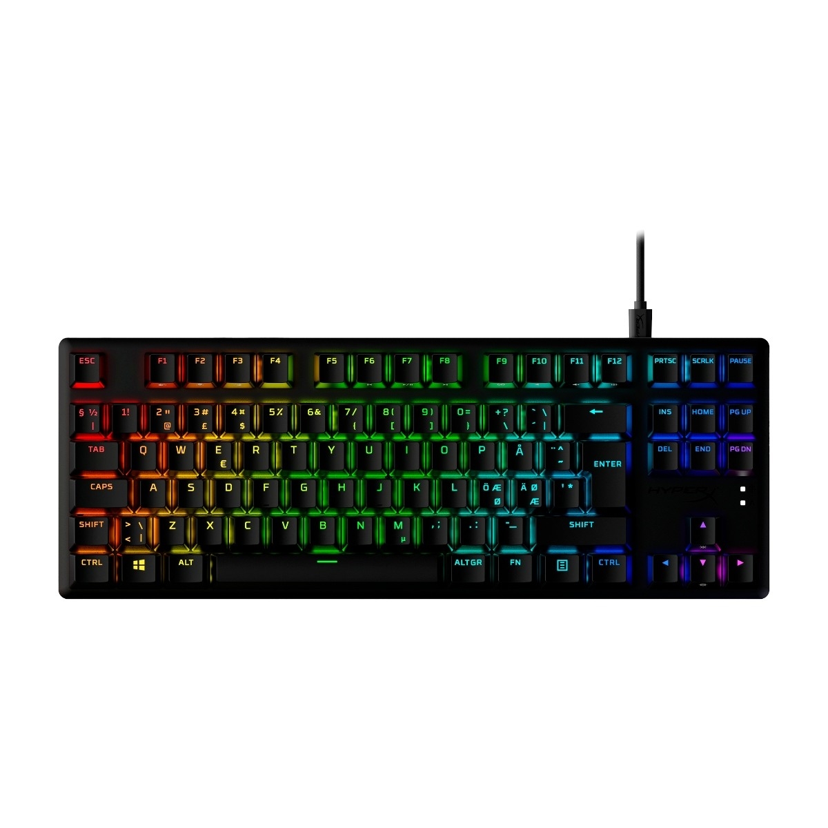HyperX Alloy Origins Core PBT gamingtastatur, HyperX Aqua