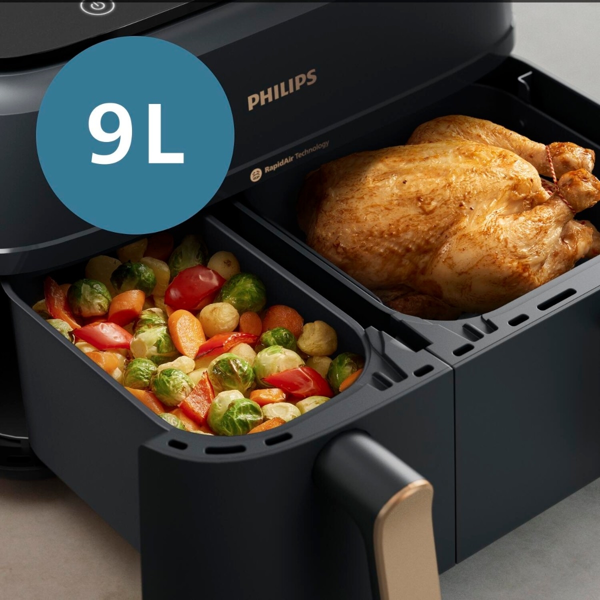 Philips 3000 Series Dual Basket NA352/00 airfryer billede 5