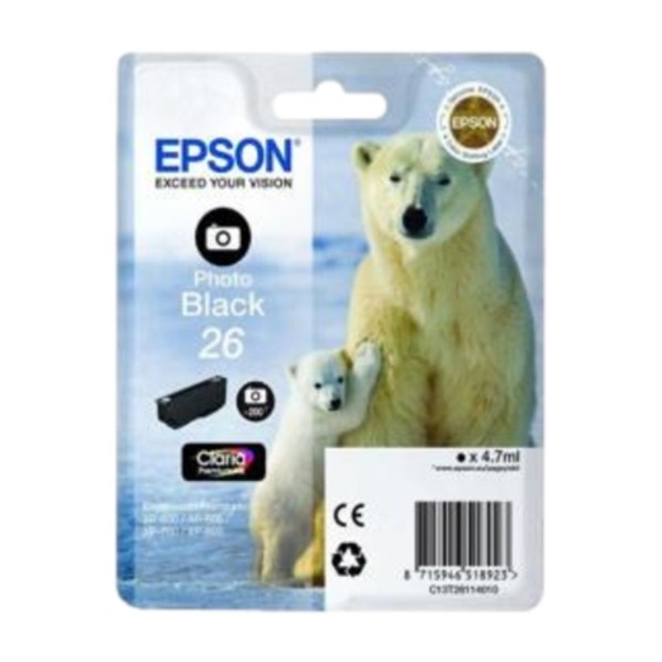 Epson Foto, black 26 Premium blekk