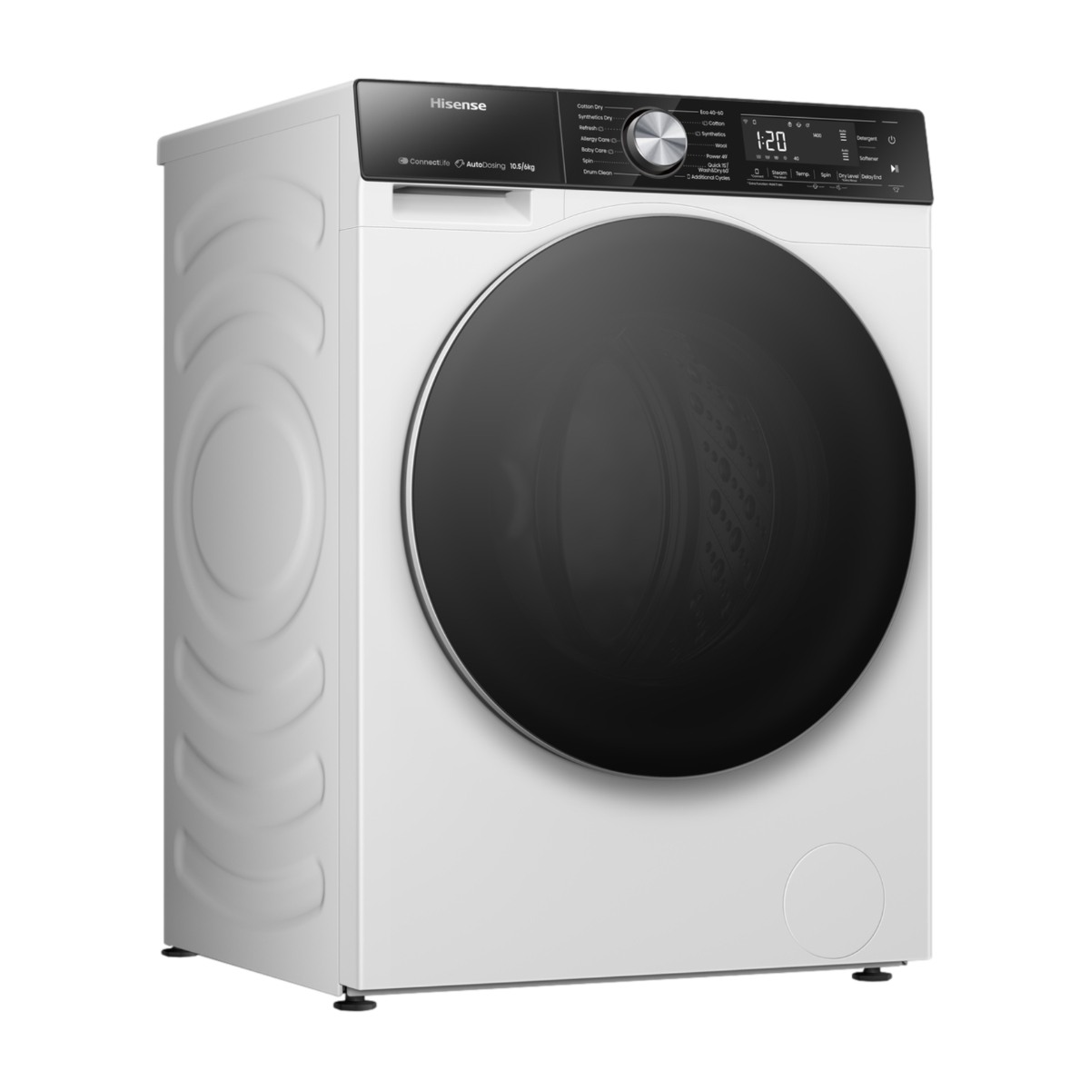 Hisense WD5S1045BW kombineret vaskemaskine/tørretumbler