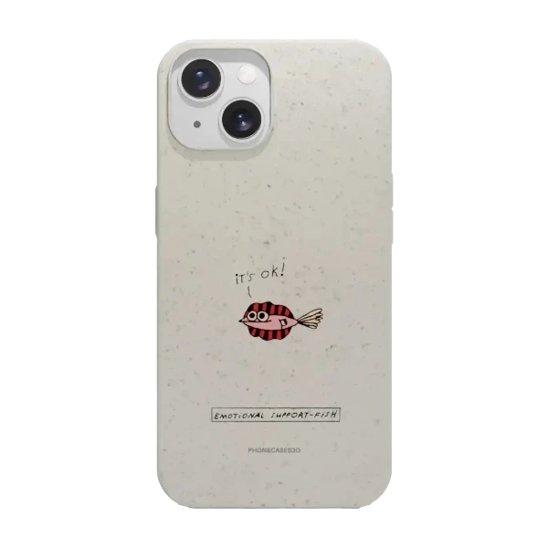 Phonecases3D iPhone 15 Maja Säfström kompostoituva suojakuori, valkoinen